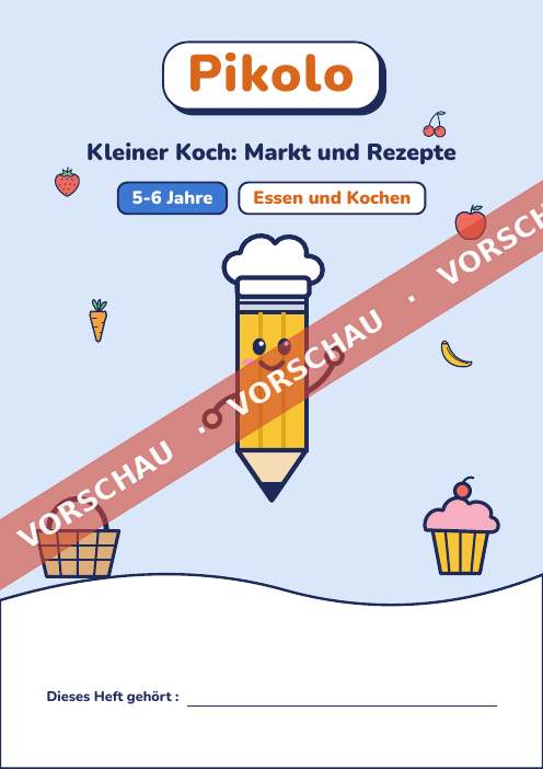 Spielerisches Heft Kleiner Koch, 5-6 Jahre
