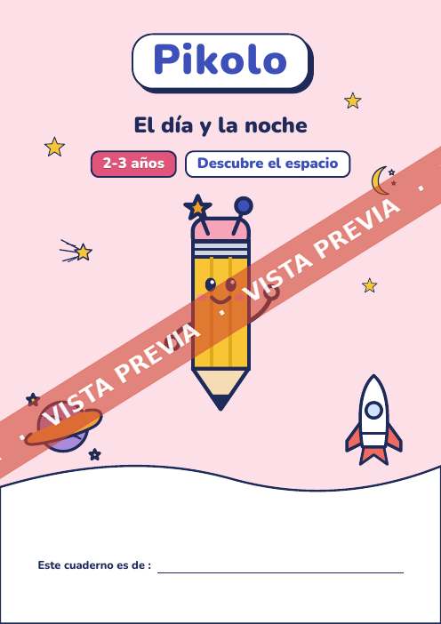 Cuaderno lúdico El día y la noche, 2-3 años
