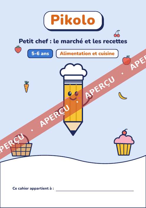 Cahier ludique Petit chef, 5-6 ans