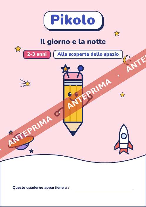 Quaderno ludico Il giorno e la notte, 2-3 anni
