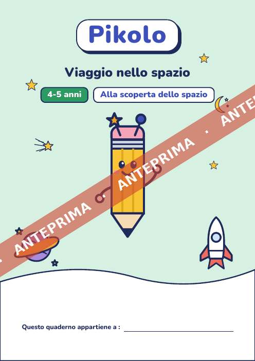 Quaderno ludico Viaggio nello spazio, 4-5 anni