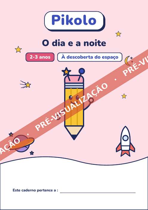 Caderno lúdico O dia e a noite, 2-3 anos