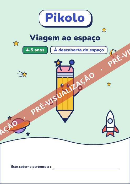 Caderno lúdico Viagem ao espaço, 4-5 anos