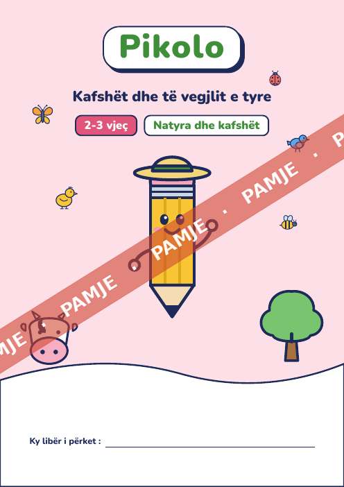 Libër argëtues Kafshët dhe të vegjlit e tyre, 2-3 vjeç