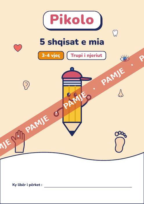 Libër argëtues 5 shqisat e mia, 3-4 vjeç