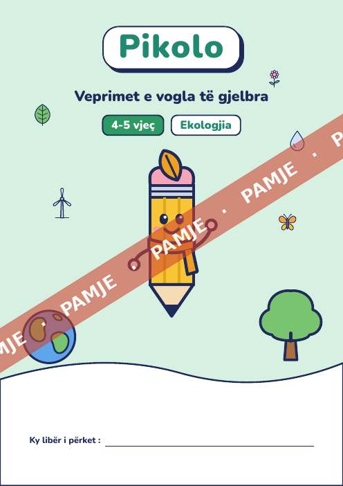 Libër argëtues Veprimet e vogla të gjelbra, 4-5 vjeç