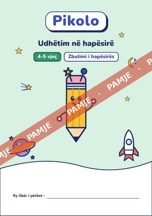 Libër argëtues Udhëtim në hapësirë, 4-5 vjeç