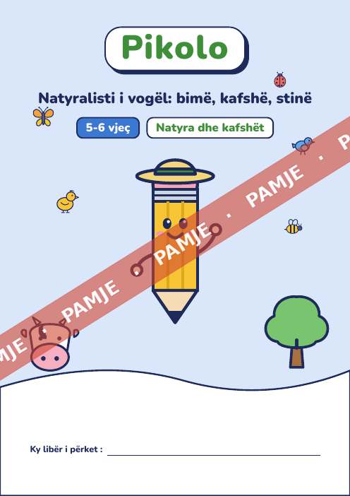 Libër argëtues Natyralisti i vogël: bimë, kafshë, stinë, 5-6 vjeç