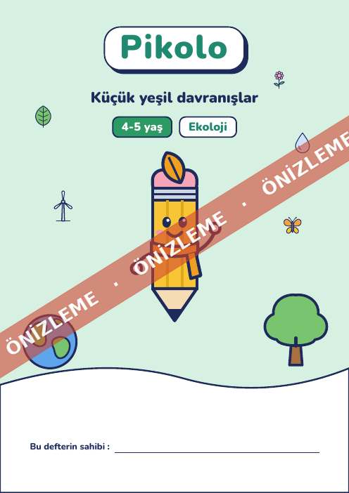 Eğlenceli defter Küçük yeşil davranışlar, 4-5 yaş