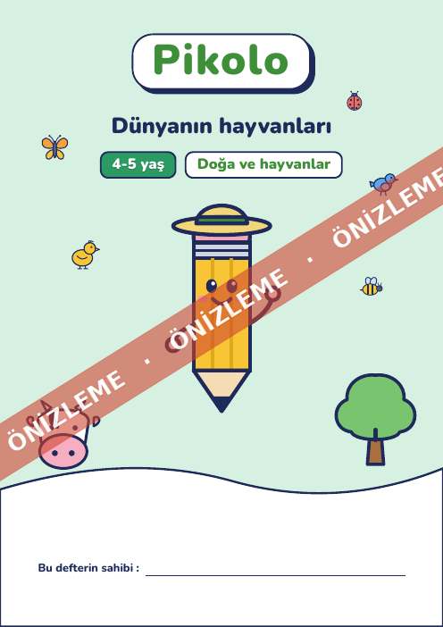 Eğlenceli defter Dünyanın hayvanları, 4-5 yaş