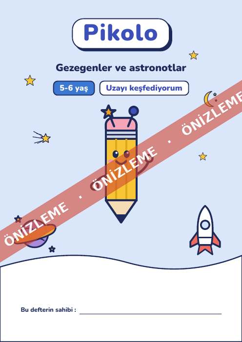 Eğlenceli defter Gezegenler ve astronotlar, 5-6 yaş