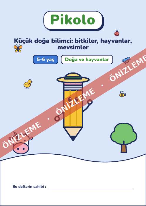 Eğlenceli defter Küçük doğa bilimci: bitkiler, hayvanlar, mevsimler, 5-6 yaş
