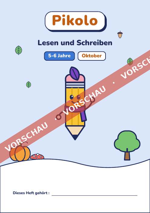 Heft des Monats Lesen und Schreiben, 5-6 Jahre
