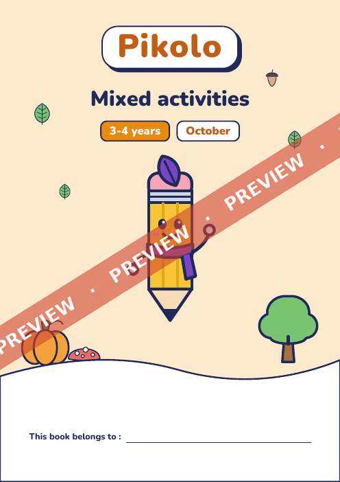 Book of the month Mixed activities, 3-4 years