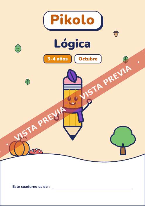 Cuaderno del mes Lógica, 3-4 años