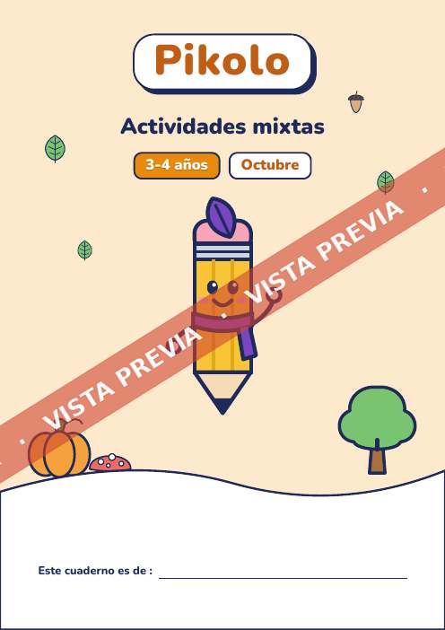 Cuaderno del mes Actividades mixtas, 3-4 años