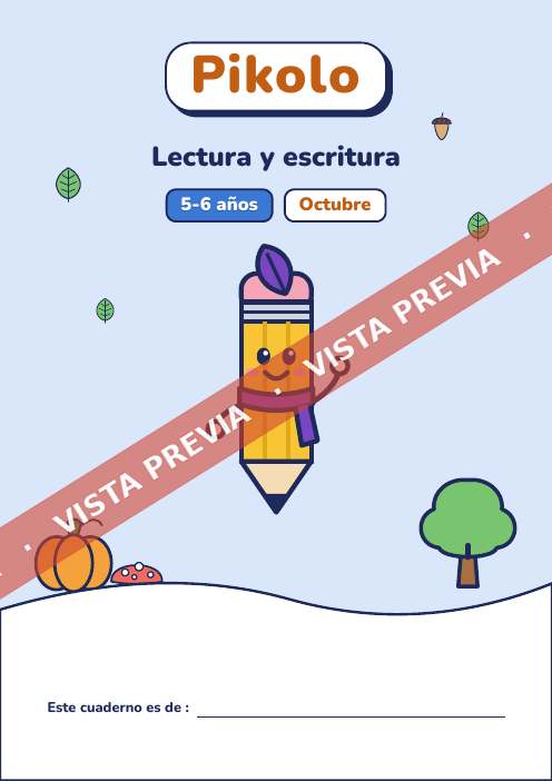 Cuaderno del mes Lectura y escritura, 5-6 años