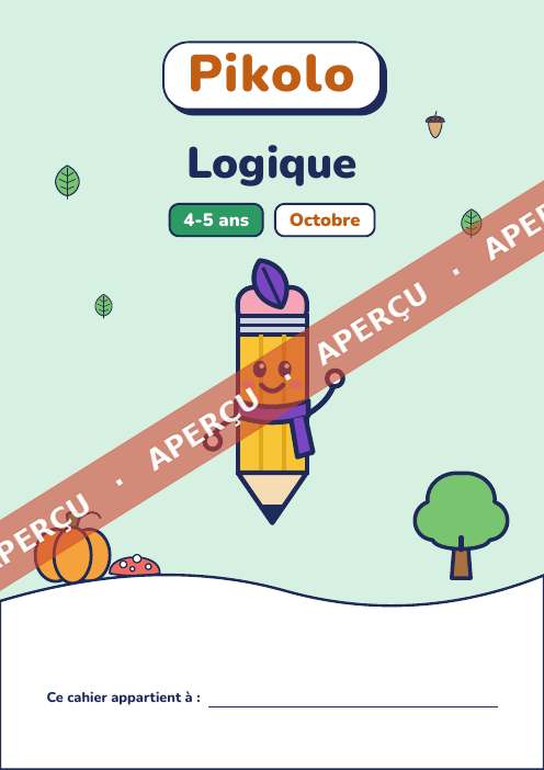 Cahier du mois Logique, 4-5 ans