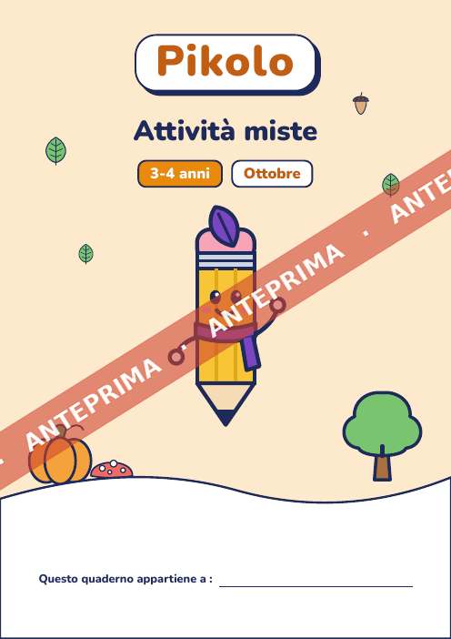 Quaderno del mese Attività miste, 3-4 anni