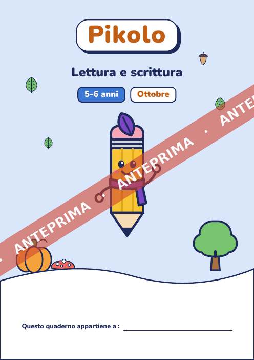 Quaderno del mese Lettura e scrittura, 5-6 anni