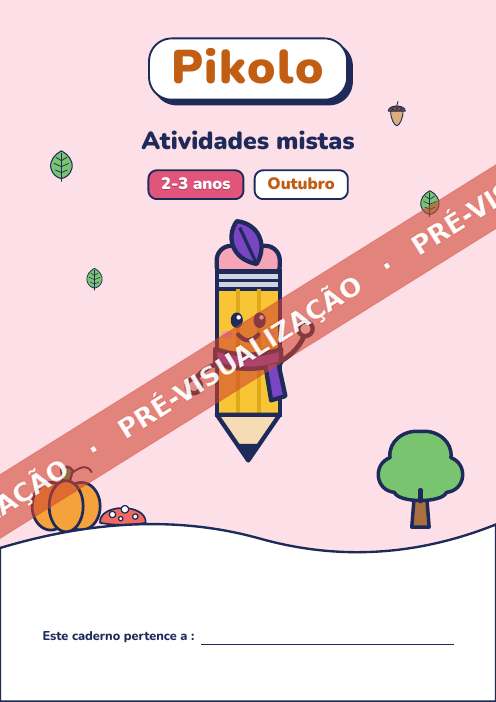 Caderno do mês Atividades mistas, 2-3 anos