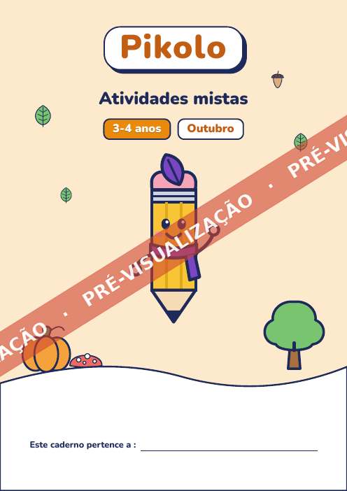 Caderno do mês Atividades mistas, 3-4 anos