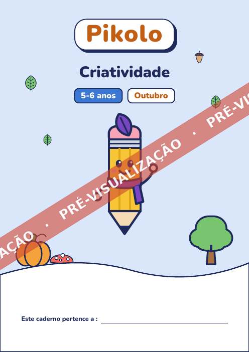 Caderno do mês Criatividade, 5-6 anos