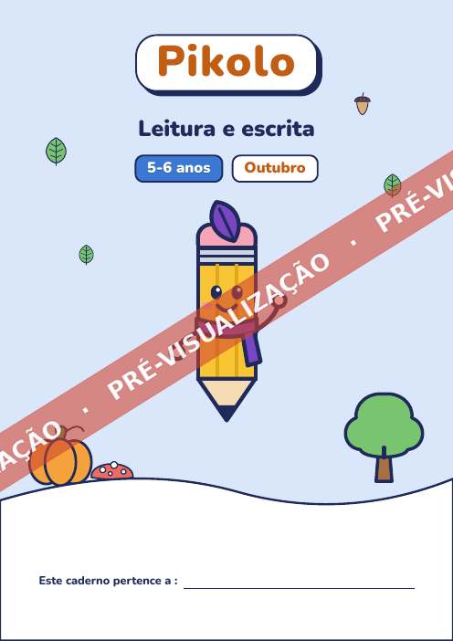 Caderno do mês Leitura e escrita, 5-6 anos