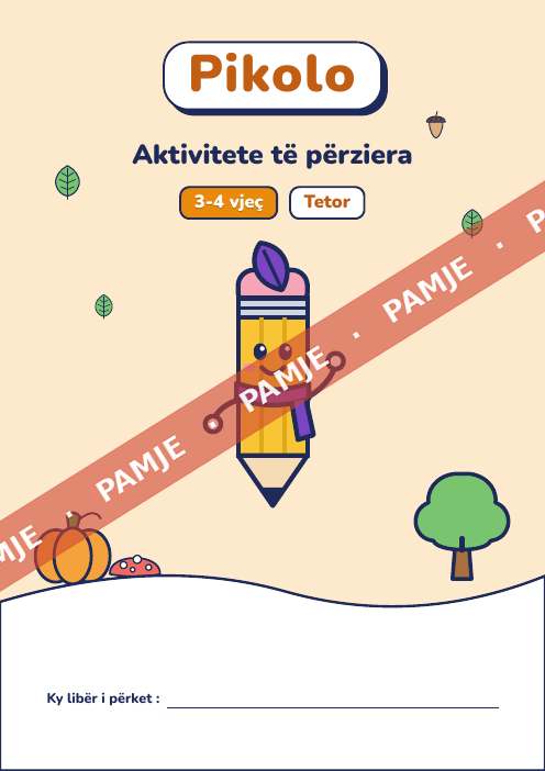 Fletorja e muajit Aktivitete të përziera, 3-4 vjeç