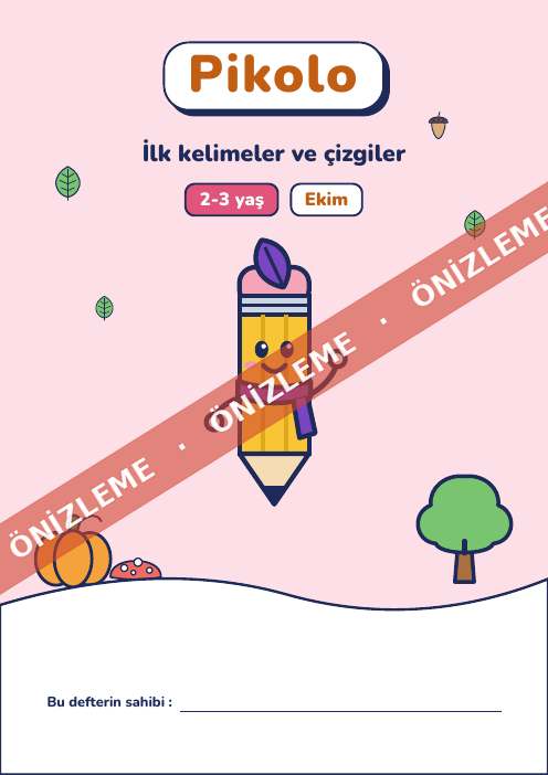 Ayın defteri İlk kelimeler ve çizgiler, 2-3 yaş