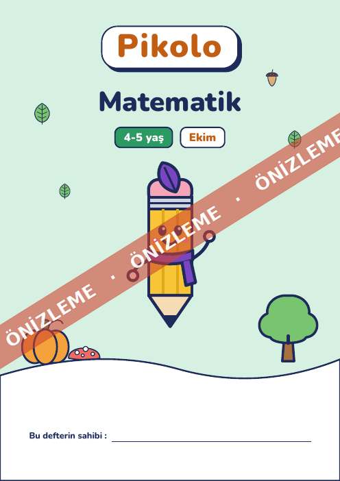 Ayın defteri Matematik, 4-5 yaş